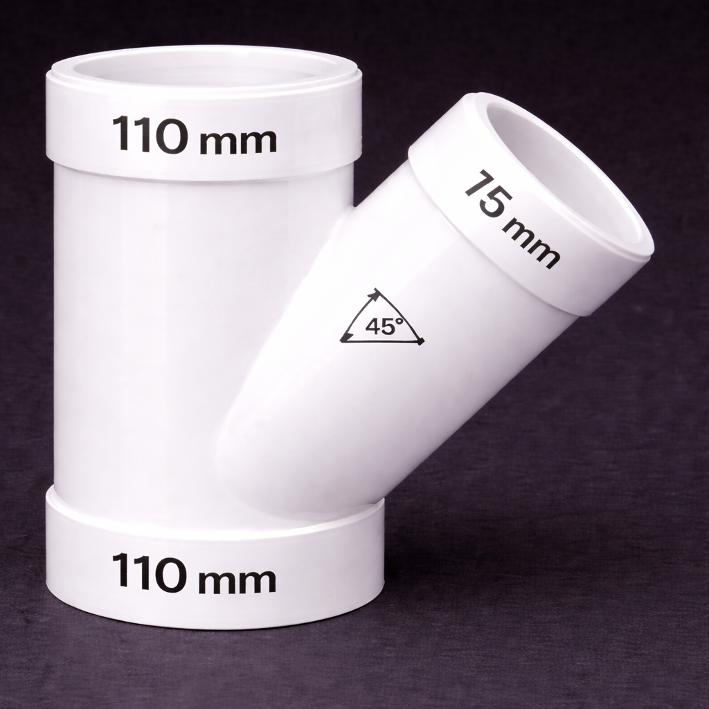 75-110 mm (3-4") Reducing Y Tee